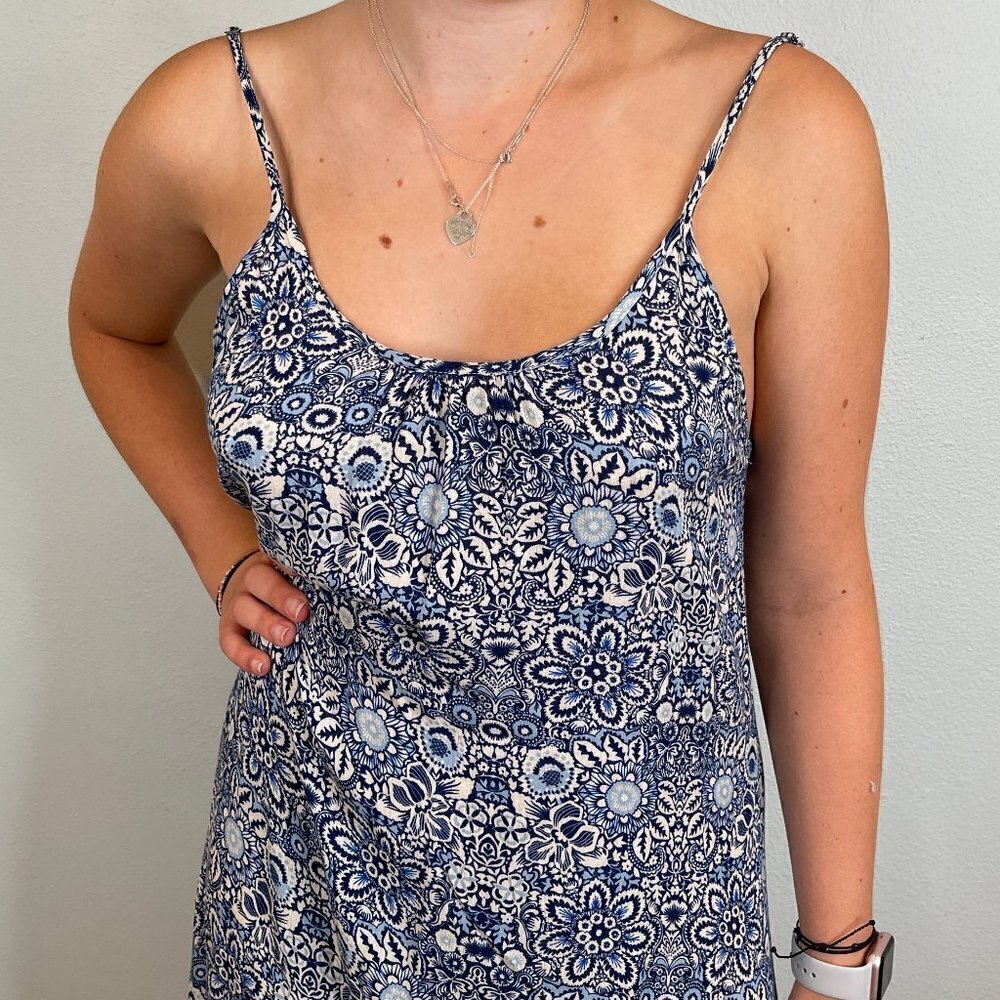 Show Me Your Mumu Maxi Dress Floral Blue Small